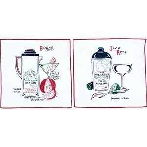 Pair Estelle & Alvin’s Restoration Hardware Cocktail Recipe Napkins